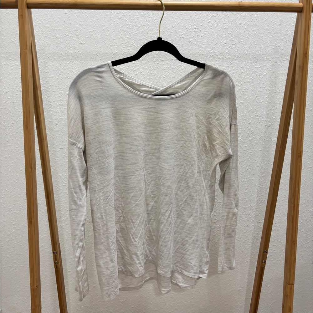 Lululemon Athletica Cream Long Sleeve Top